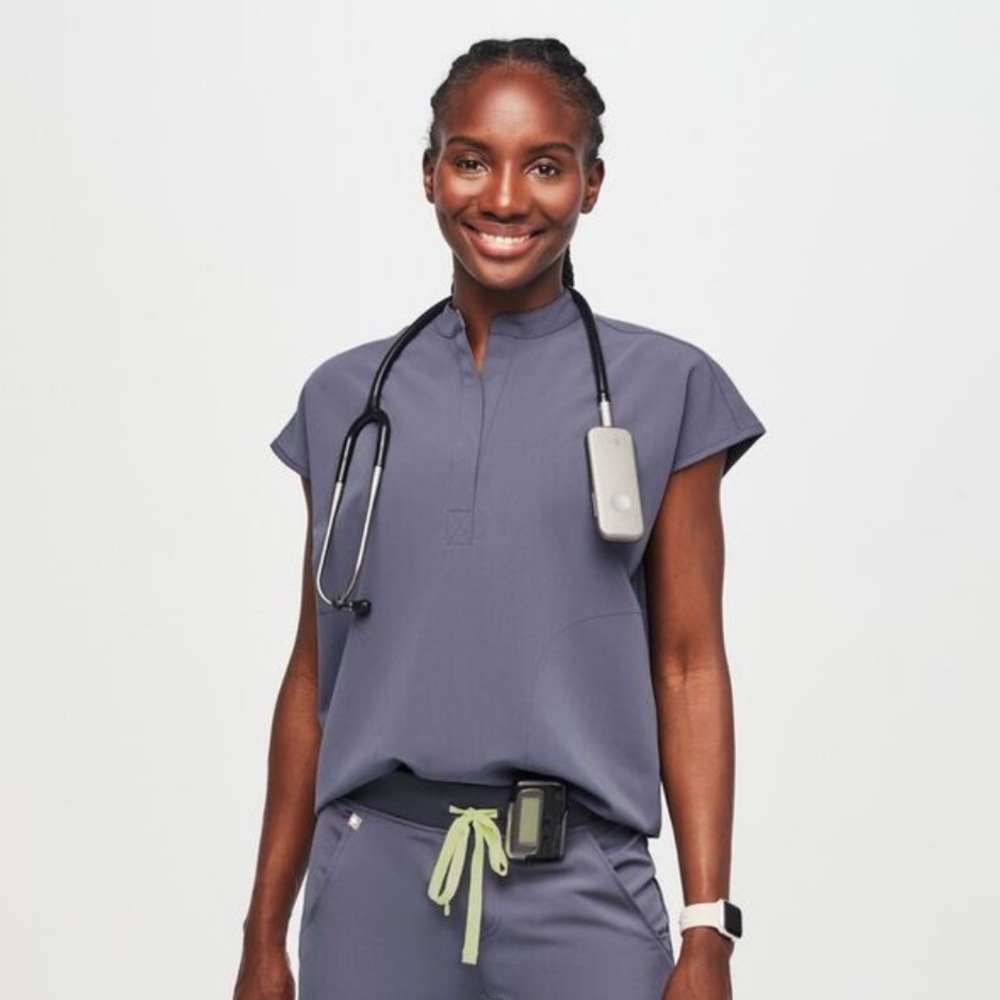 FIGS Space Navy Rafaela Top